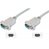 Digitus připojovací kabel nullmodem DB9 F/F 3m, béžový (AK-610100-030-E)