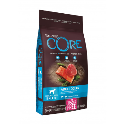 Wellness Core Adult Ocean Medium & Large Breed Salmon & Tuna 12 kg
