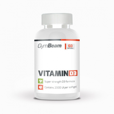Vitamín D3 2000 IU - GymBeam barva: shadow, Kapsle: 240 kaps.