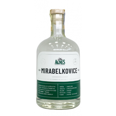 Agnes Mirabelkovice Nancyjsk 45% kosher 0,5L - pravá špendlíkovice (holá láhev)