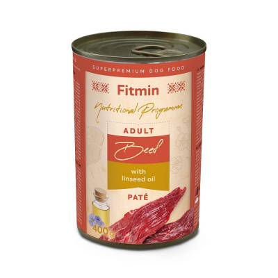 Fitmin Program Konzerva hovězí s lněným olejem pro psy 400 g