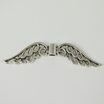 Ozdoba - andělská křídla stříbrná velká 2000000019543