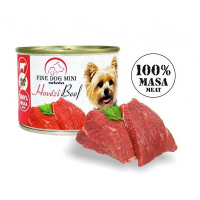 Fine Dog MINI Exclusive hovězí 100% masa 200 g