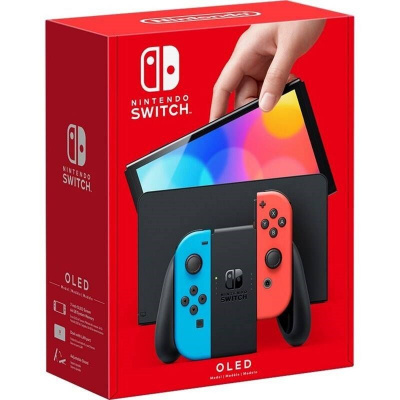 Nintendo Switch OLED Neon Blue,Neon Red (NSH007)