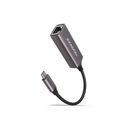 AXAGON ADE-TRC, USB-C 3.2 Gen 1 - Gigabit Ethernet síťová karta, auto instal, titanově šedá