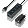 AXAGON HUE-S2BP, 4x USB3.0 CHARGING hub 1.2m kabel, vč. AC adapteru | HUE-S2BP