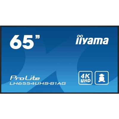 IIYAMA iiyama ProLite/LH6554UHS-B1AG/64,5"/IPS/4K UHD/60Hz/8ms/Black/3R LH6554UHS-B1AG