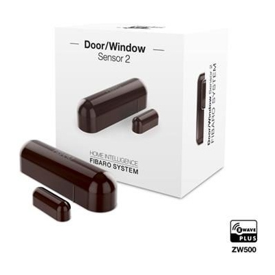 Fibaro bateriový Senzor 2 (magn. kontakt) na okna a dveře hnědá / Z-Wave Plus (FIB-FGDW-002-7)