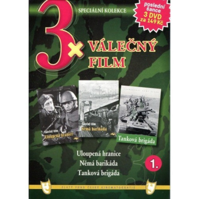 3x Válečný film 1: Uloupená hranice, Němá barikáda, Tanková brigáda /papírové pošetky/ (3DVD) - DVD