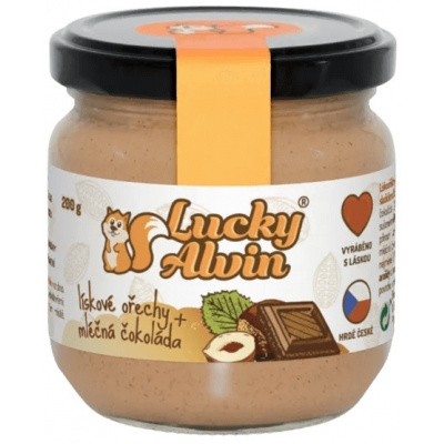 Lucky Alvin Lískové ořechy + mléčná čokoláda 200 g