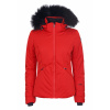 Dámská zimní bunda Icepeak Elloree IA s pravou kožešinou červená col. 645 vel. 34