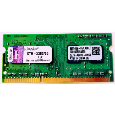 Kingston 2GB DDR3 SODIMM 1333MHz CL9 KTH-X3BS/2G, 057.A00LF KTH-X3BS/2G, 057.A00LF