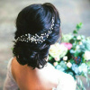 Ozdoby do vlasů - svatební, různé druhy, hřebínek - perličky+krystaly,stříbrná
