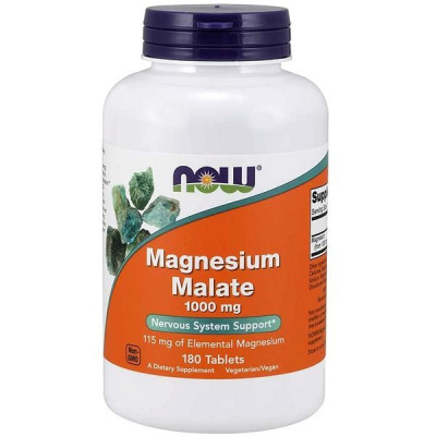 Now Foods Magnesium Malate hořcík malát 1000 mg 180 tablet