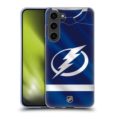 Silikonové pouzdro na mobil Samsung Galaxy S23 Plus - NHL - Dres Tampa Bay Lightning (Silikonový kryt, obal, pouzdro na mobilní telefon Samsung Galaxy S23 Plus s licencovaným motivem NHL - Dres Tampa