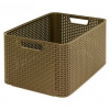 CURVER Úložný box "RATTAN STYLE2"- L - dark mocha