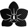 SAMOLEPKA Květina dekor 023 orchidej květ (50 - 3D karbon černý) NA AUTO, NÁLEPKA, FÓLIE, POLEP, TUNING, VÝROBA, TISK, ALZA