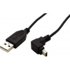 PREMIUMCORD Kabel USB A(M) - miniUSB 5pin B(M), 1,8m, lomený 90°