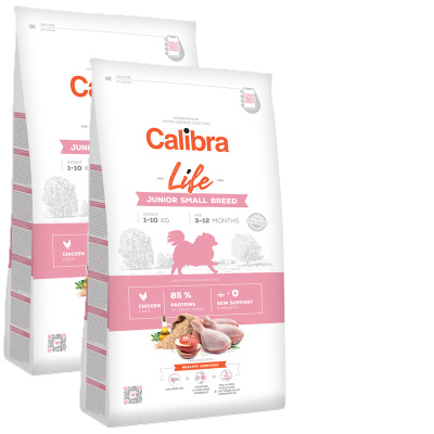 Calibra Dog Life Junior Small Breed Chicken 2 x 6 kg