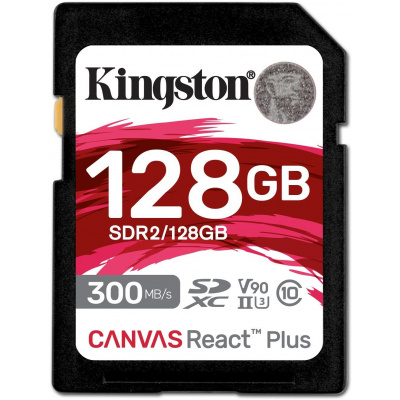 Paměťová karta Kingston SDXC 128GB Canvas React Plus (SDR2/128GB)