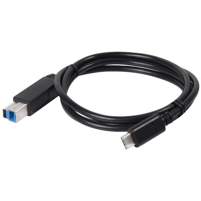 Kabel Club3D USB-C/USB-B, M/M, 1m - černý