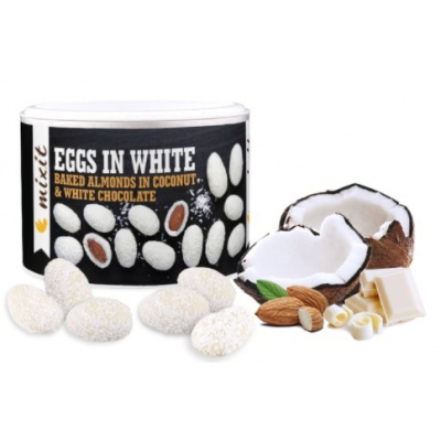 Kokosová Mixit vajíčka 240g (Pražené mandle v bílé čokoládě a kokosu)