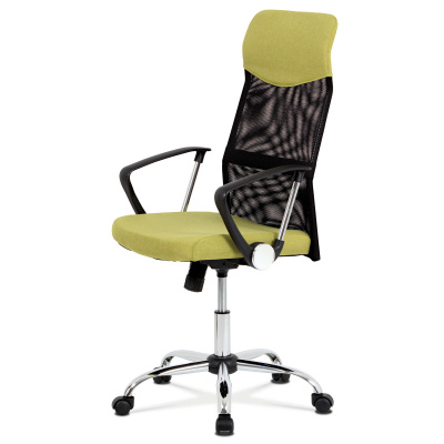 Autronic Kancelářská židle KA-E301 GRN, látka zelená, síťovina černá