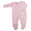 Overal kojenecký na spaní "Hvězdičky II" MKcool MK2103 pudrově růžový 74 (Overal dlouhý rukáv/nohavice)