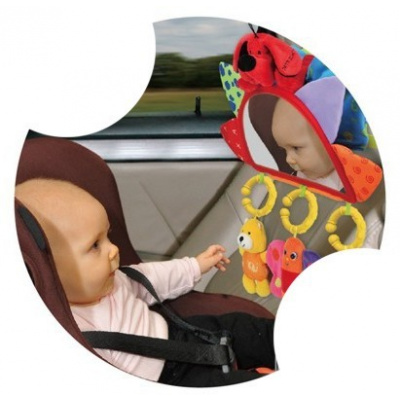 K´S KIDS Baby návlek na opěrku se zrcátkem a závěsnými hračkami