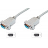 Digitus připojovací kabel nullmodem DB9 F/F 3m, béžový - AK-610100-030-E