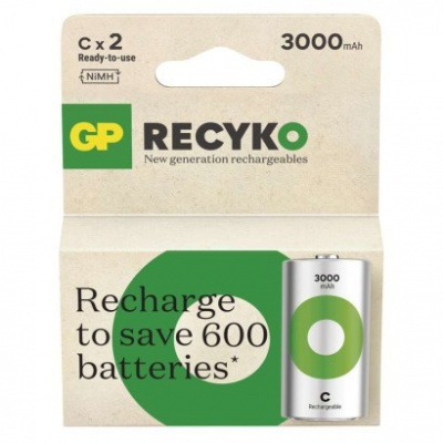 Nabíjecí baterie GP ReCyko 3000 C (HR14) 2 ks, papírová krabička