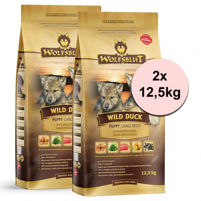 WOLFSBLUT Wild Duck Puppy Large Breed 2 x 12,5 kg