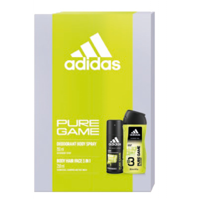 Adidas Pure Game Dárková Sada pro muže - deodorant ve spreji 150 ml + sprchový gel 250 ml