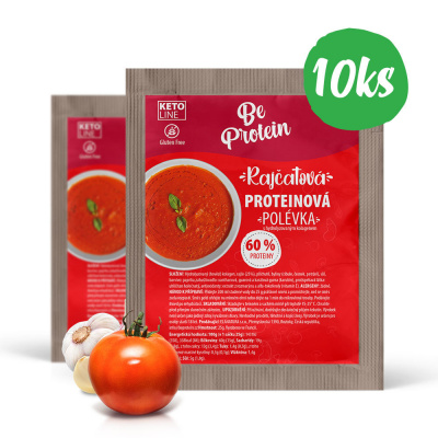 BeProtein™ | Proteinová polévka, rajčatová s kolagenem, Gluten Free 10-porci-250g