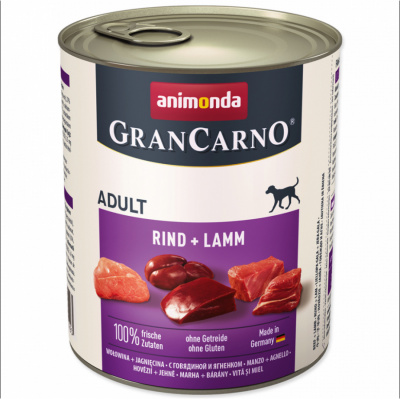 Animonda Gran Carno Adult hovězí & jehněčí 0,8 kg Animonda Gran Carno Adult hovězí & jehněčí 0,8 kg