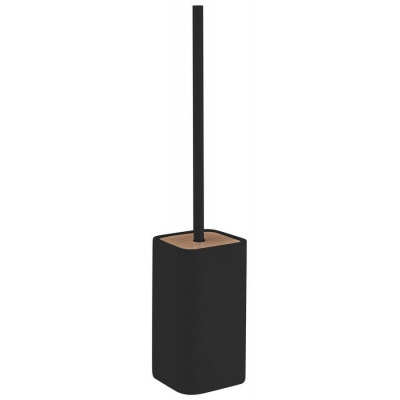 Gedy - NINFEA WC štětka na postavení, černá/bambus 133314