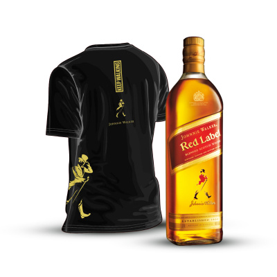 Johnnie Walker Red Label +tričko 40% 1l (holá láhev)
