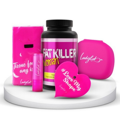 Dárkový balíček: FAT KILLER 60 tobolek + hydratační balzám na rty a růžovoučké ladylab zrcátko