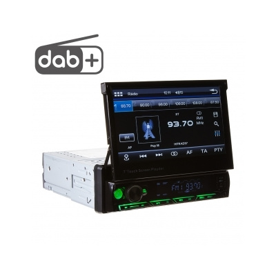 1DIN DAB / FM autorádio s výsuvným 7" LCD, Mirror link, Bluetooth, SD/DUAL-USB/RDS/ČESKÉ MENU