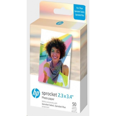 HP Zink Paper Sprocket Select 50 Pack 2,3x3,4" - HPIZL2X350