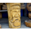 Dřevěná socha, obličej starce Ochranný olejový nátěr: Přírodní olejový nátěr