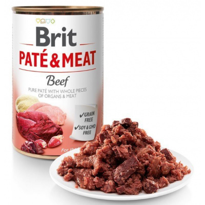 Brit Dog konz Paté & Meat Beef 400g (min. odběr 24 ks)