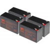 T6 power Sada baterií pro APC Smart-UPS On-Line SURT2000XLI, VRLA, 12 V