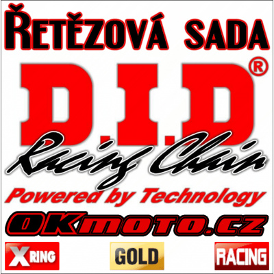 D.I.D (Japonsko) Řetězová sada D.I.D 520ERVT GOLD X-ring - Yamaha YZ 125, 125ccm - 88>88