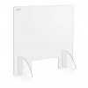 Uniprodo Ochranná přepážka - 95 x 80 cm - akrylátové sklo - výdejové okénko 30 x 10 cm