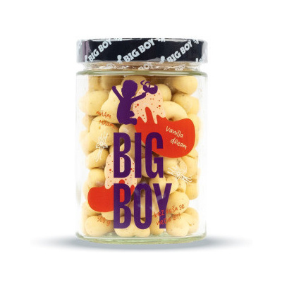 BigBoy Big Boy Vanilla dream - Kešu v bio bílé čokoládě s kousky pravé vanilky 300 g