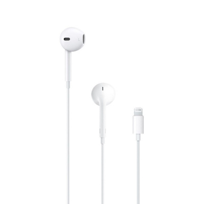 AppleMix Originální Apple EarPods s Lightning / sluchátka s ovládáním a mikrofonem - bílá