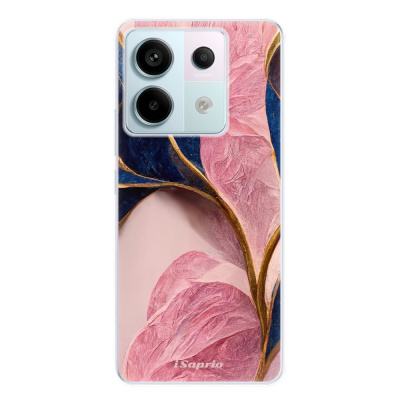 Odolné silikonové pouzdro iSaprio - Pink Blue Leaves - Xiaomi Redmi Note 13 Pro 5G / Poco X6 5G