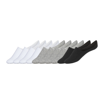 LIVERGY Pánské nízké ponožky s BIO bavlnou, 5 párů (43/46, bílá/šedá/černá)