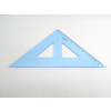 Trojúhelník modrý s ryskou 16 cm (pravítko, trojúhelník)